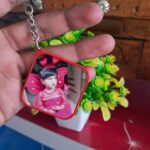 Square Shape Photo Keychain