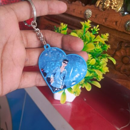 heart shape -Photo-Keychain Personalized keychain online Custom photo keychain Rectangle shape keychain Single side keychain print Double side keychain printing Custom gift keychain Buy keychain with photo